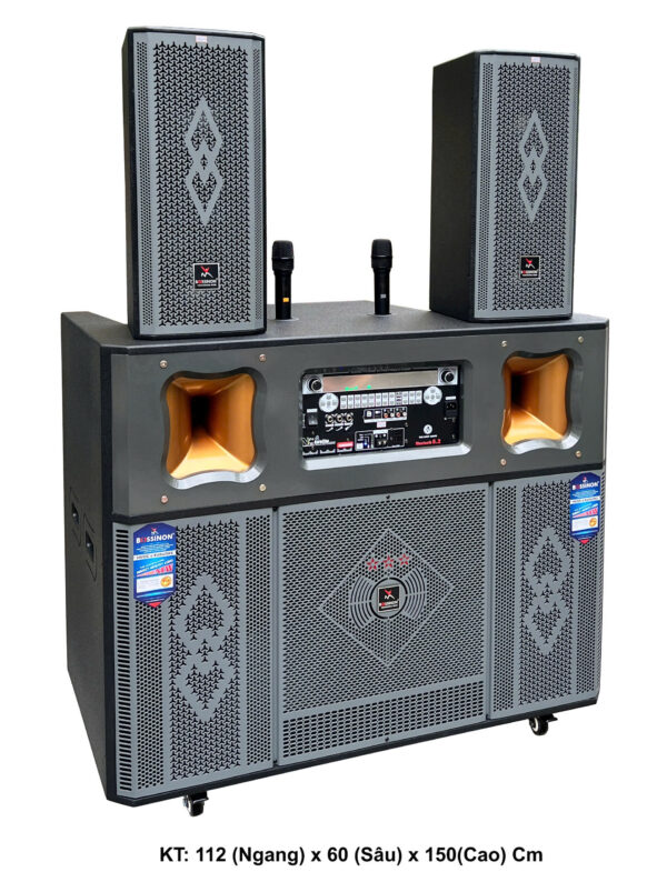 Loa Kéo Bossinon có full Bass Đôi 5 Tấc G18K6 MÀU XÁM | Loa Dùng Bình Chuyên Karaoke, Nghe Nhạc