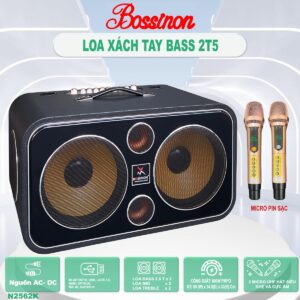 Loa Xách Tay BOSSINON Bass 2T5 N2562K- 6 đường tiếng - Thùng bọc da cao cấp | Loa Chuyên Karaoke, Nghe Nhạc