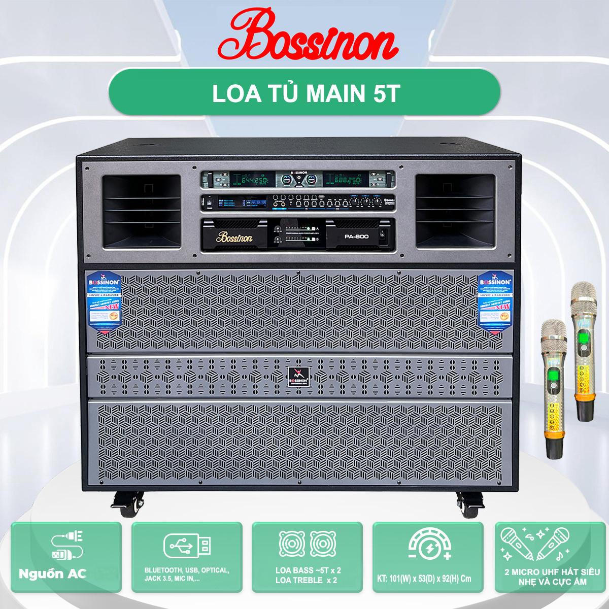 Loa Điện BOSSINON A6688 PRO - BASS ĐÔI 50 | Loa Dùng Điện Trực Tiếp -MICRO Bắt sóng xuyên tường lên đến 80 mét