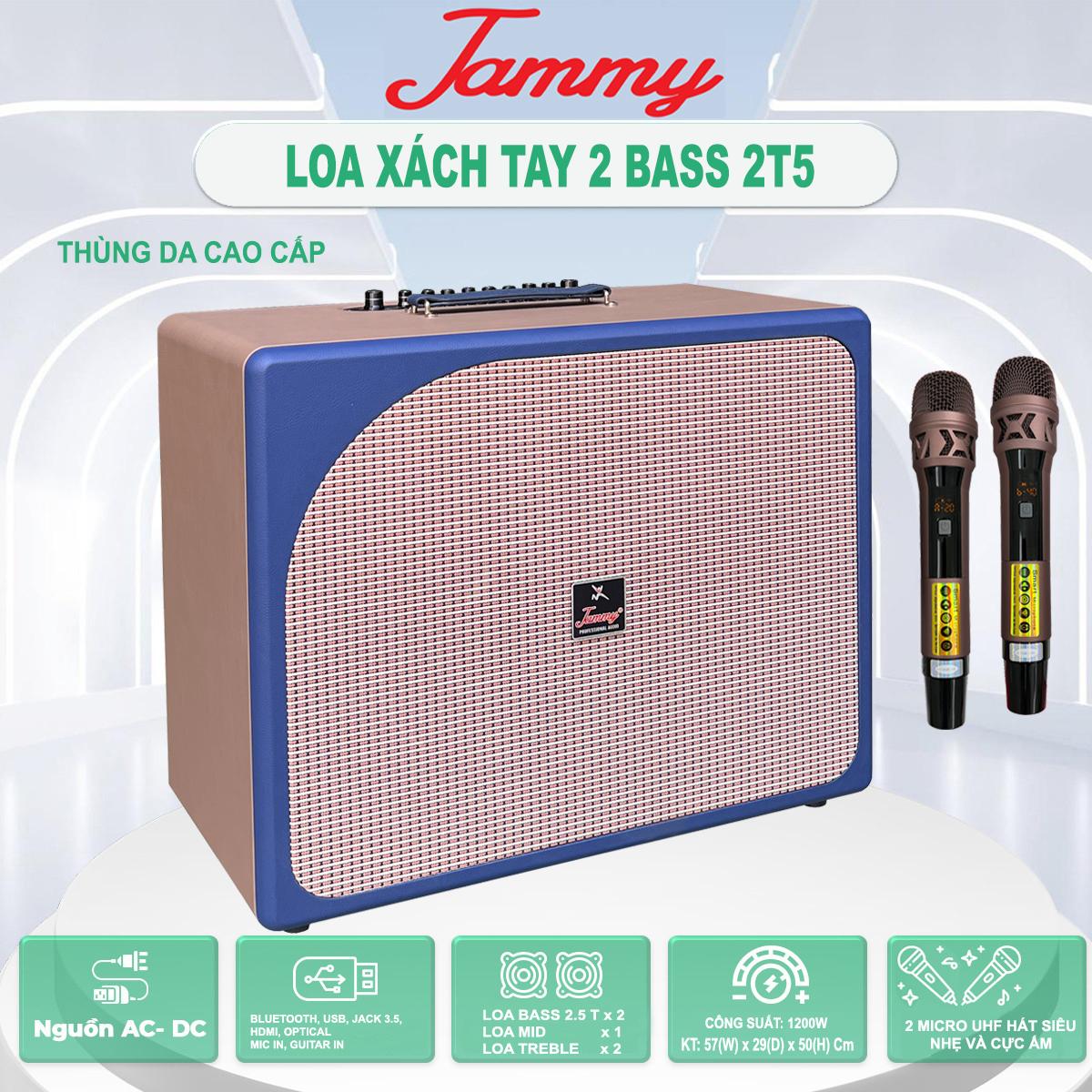 LOA XÁCH TAY JAMMY BASS 2T5 DA-K28 -  THÙNG BỌC DA CAO CẤP | LOA CHUYÊN KARAOKE, NGHE NHẠC