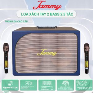 LOA XÁCH TAY JAMMY BASS 2T5 K25A1 -  THÙNG BỌC DA CAO CẤP | LOA CHUYÊN KARAOKE, NGHE NHẠC