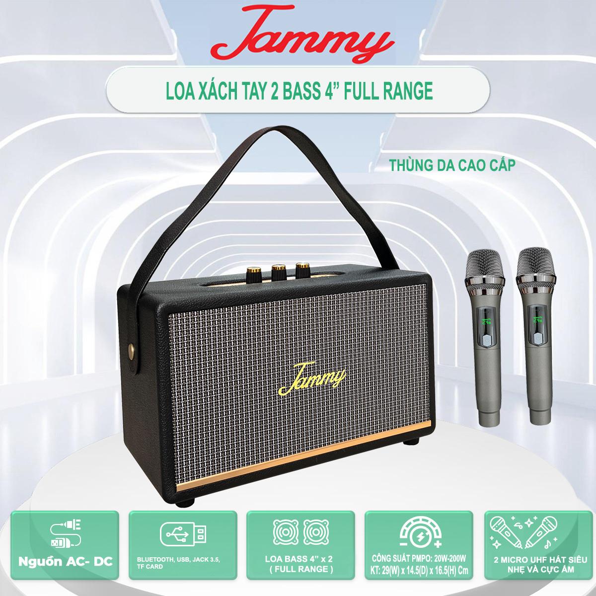 LOA XÁCH TAY MINI JAMMY A215K MÀU ĐEN  – CÔNG SUẤT PMPO 20W-200W