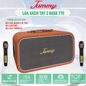 LOA XÁCH TAY JAMMY DA-216 – CÔNG SUẤT 600W - THÙNG BỌC DA CAO CẤP