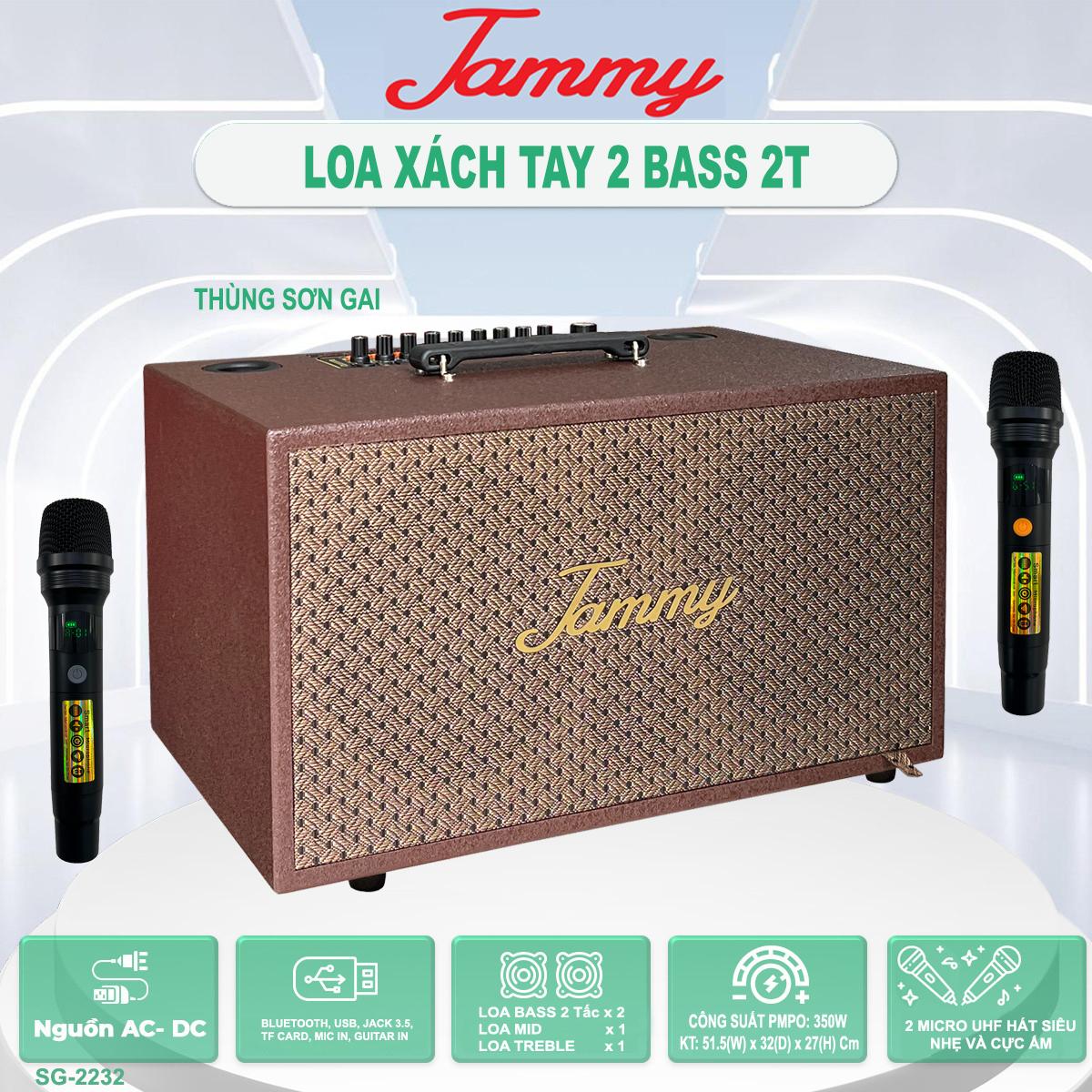 LOA XÁCH TAY JAMMY SG-2232 BASS 2 TẤC | LOA CHUYÊN KARAOKE, NGHE NHẠC,...