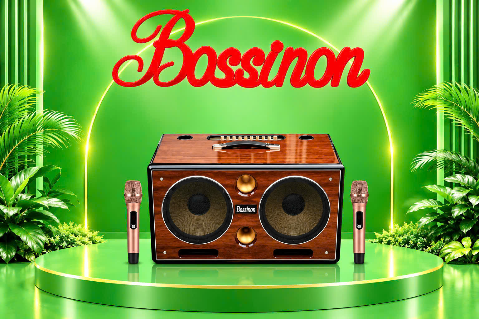 LOA XÁCH TAY BOSSINON BASS 2T5 N2542K- THÙNG SƠN GỖ PHỦ BÓNG| LOA CHUYÊN KARAOKE, NGHE NHẠC,...